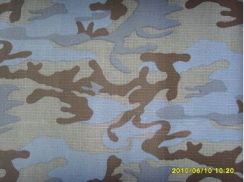 Rip-stop camouflage fabric